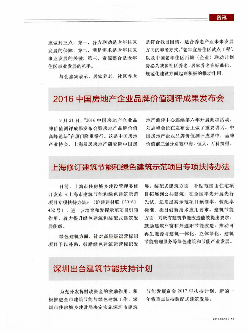 2016中国房地产企业品牌价值测评成果发布会