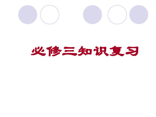 高中语文必修三知识复习ppt 人教课标版