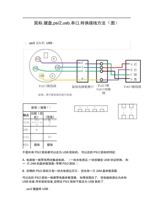 最全鼠标ps2转usb接线(带图)