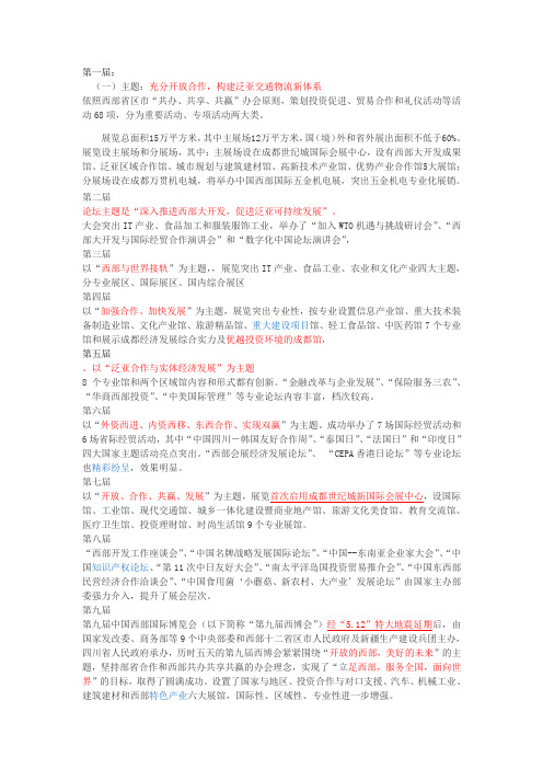 历届西博主题