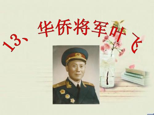13华侨将军叶飞
