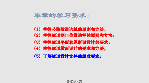 隧道横断面设计PPT课件