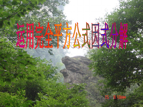 因式分解完全平方公式