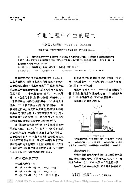 堆肥过程中产生的尾气
