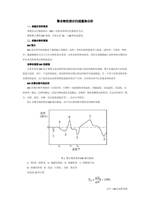 差热扫描量热仪的使用