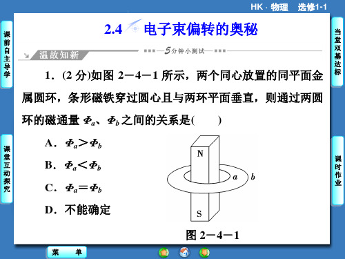 沪科版高中物理选修(1-1)第2章-2.4《电子束偏转的奥秘》
