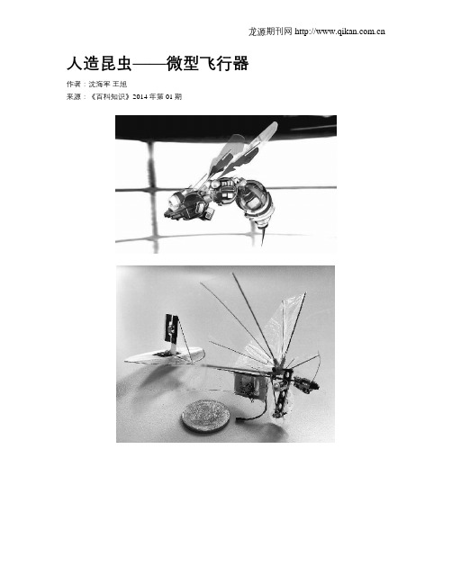 人造昆虫——微型飞行器