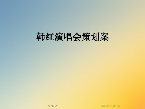 韩红演唱会策划案