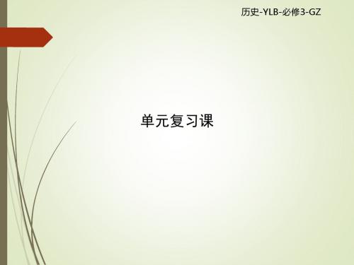 2017-2018学年高中历史必修三(岳麓版)课件：第一单元 单元复习课
