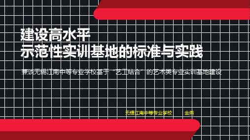 建设高水平示范性实训基地的标准与实践——金燕汇报
