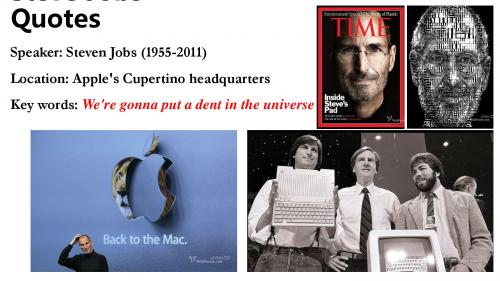 We're gonna put a dent in the universe
