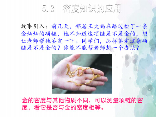 粤沪版物理八年级上册-5.3 密度知识的应用 (共18张PPT)