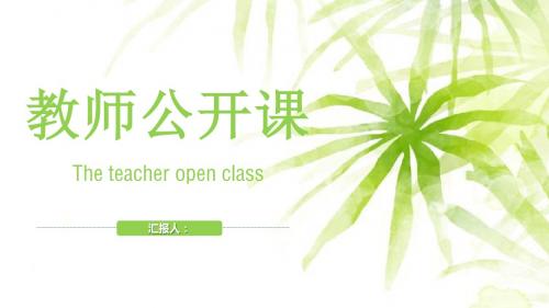 2019年中小学教师公开课专用PPT模版