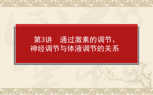 【师说 高中全程复习构想】高考生物一轮复习(说基础+说考点+说案列+说实验+说习题)1.3通过激