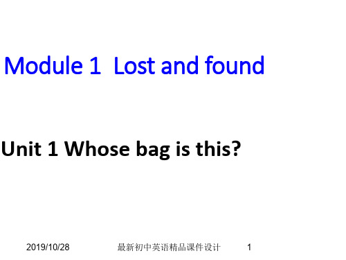最新七年级英语下册 Module 1 Unit 1 Whose bag is this课件  (2)
