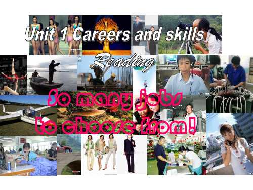 牛津高中英语M11U1 Reading So many jobs to choose from
