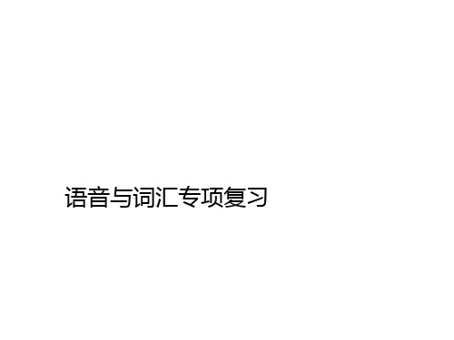 人教版三年级英语下册语音与词汇专项复习