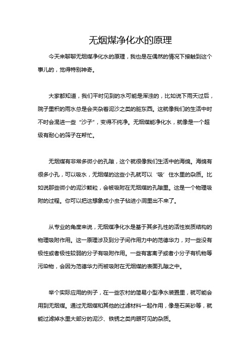 无烟煤净化水的原理
