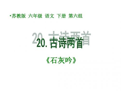 六年级语文古诗两首2