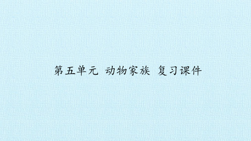 四年级上册科学复习课件-第五单元 动物家族  -大象版(共24张PPT)