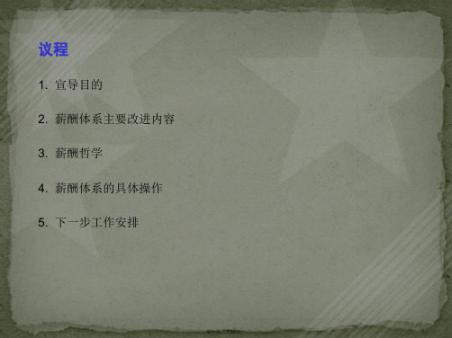 平安保险薪酬方案提纲