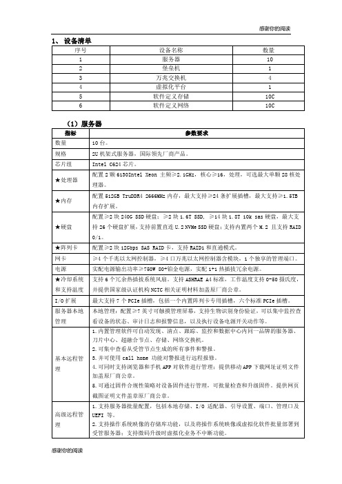 企业厂商设备清单.doc