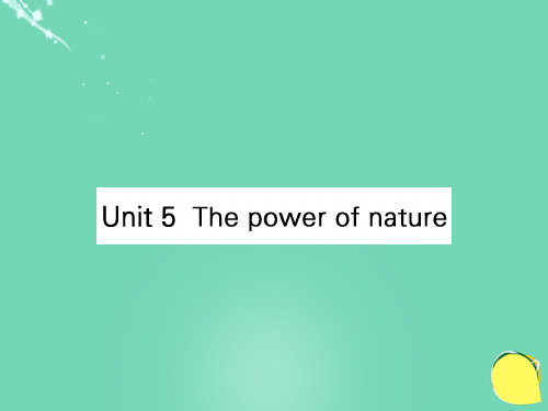 (全国)高考英语一轮复习 Unit 5 The power of nature课件 新人教版选修6