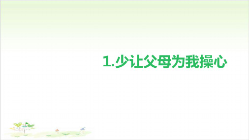 《少让父母为我操心》PPT公开课课件1