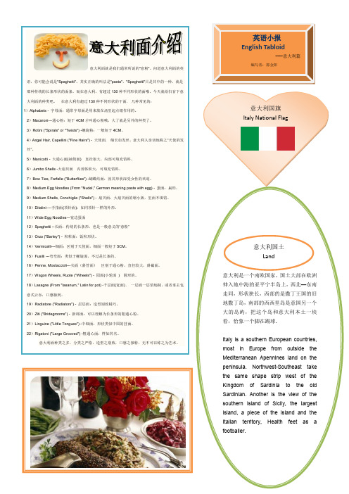 英语小报(italy)