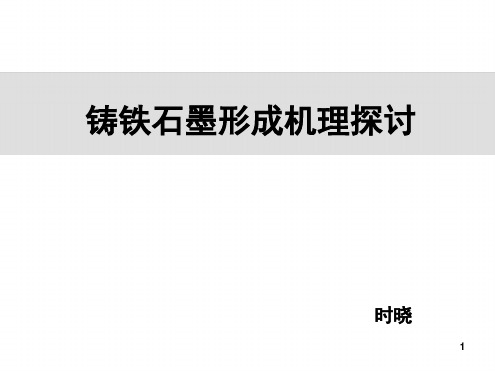 铸铁石墨形成机理探讨幻灯片