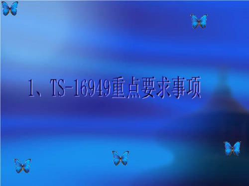 1、TS-16949重点要求事项