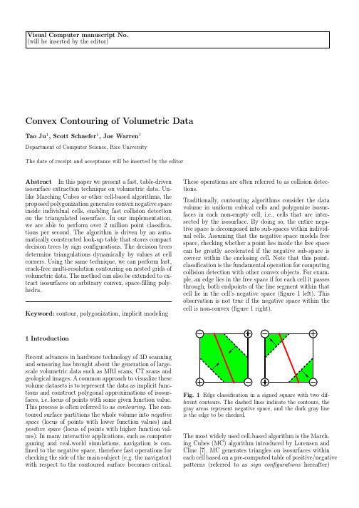 Visual Computer manuscript No. (will be inserted by the editor) Convex Contouring of Volume