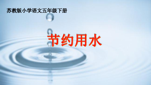 苏教版五年级语文下册《和做(2)  节约用水(语文综合性学习)》优质课课件_10