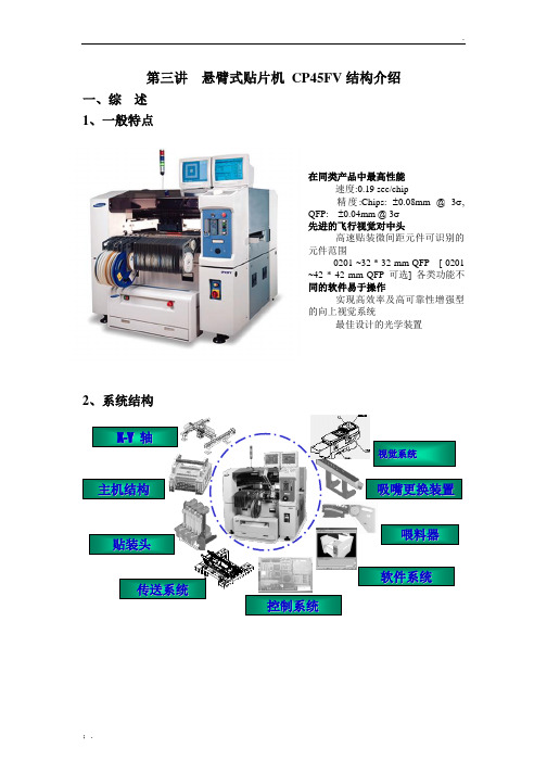 第三讲  悬臂式贴片机 CP45FV结构介绍