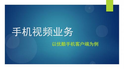 [2]手机视频业务