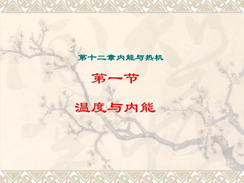 沪科版九年级物理《12.1 温度和内能》课件1