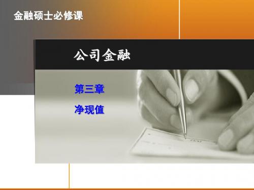 《公司金融》第03章