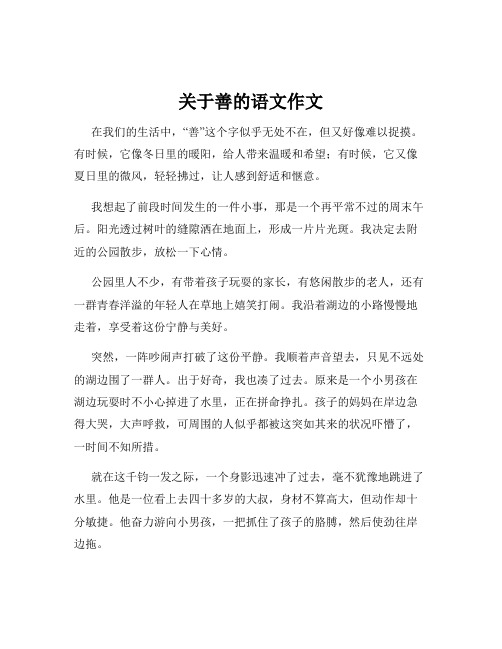 关于善的语文作文