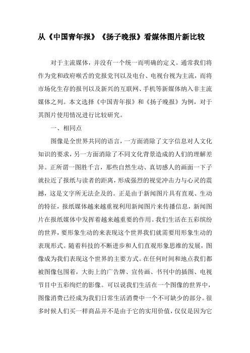 从《中国青年报》《扬子晚报》看媒体图片新比较-精品文档