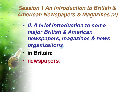 SessionOne(2)AnIntroductiontoBritishamp;AmericanNewspapersamp;Magazines