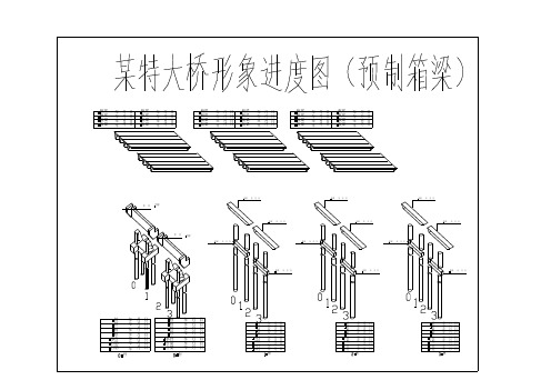 某特大桥形象进度图(预制箱梁CAD图)