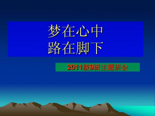 2011九班梦在心中,路在脚下