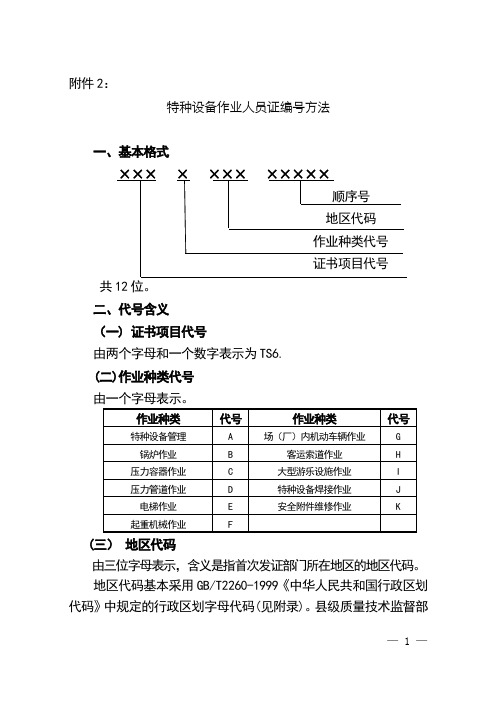 特种设备作业人员证书编号