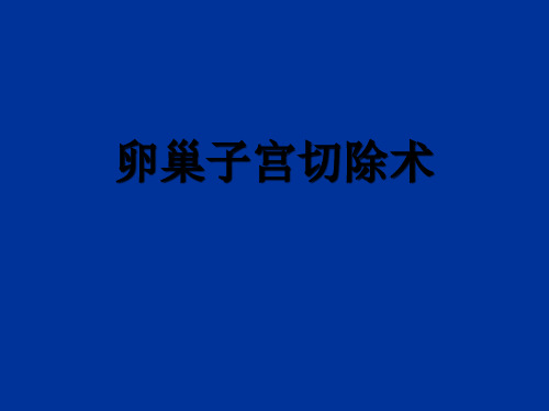 母犬卵巢子宫摘除术 PPT
