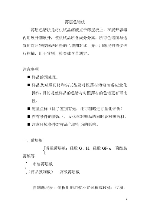 薄层色谱法培训讲义