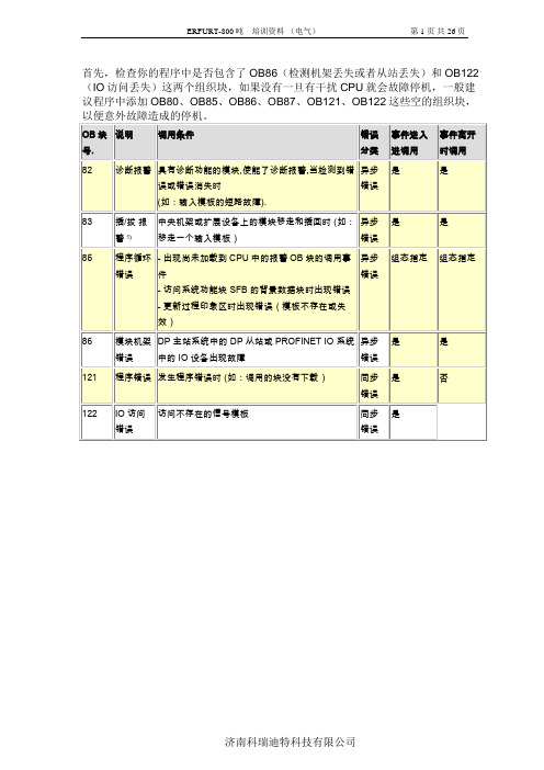 西门子PLC通讯故障解决