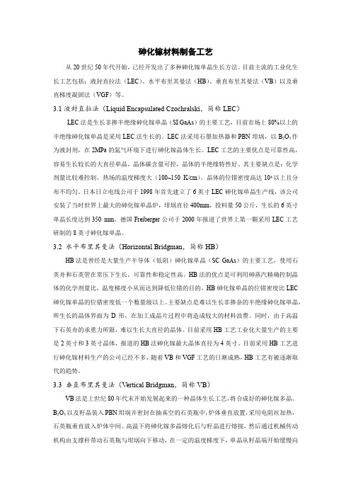 砷化镓材料制备工艺