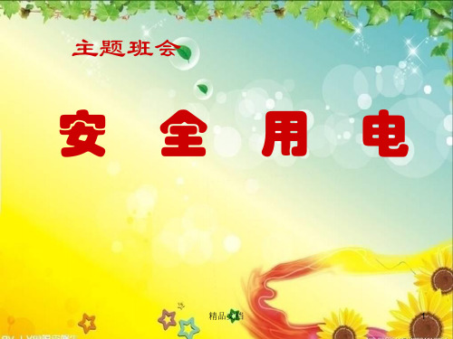学习版安全用电、防火主题班会.ppt