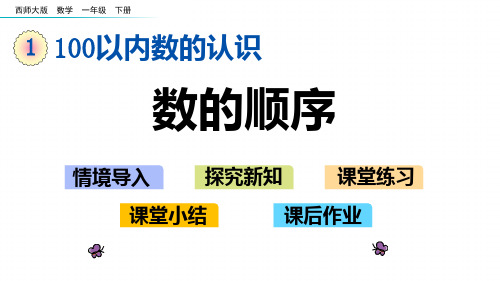 西师大数学一下课件-数的顺序