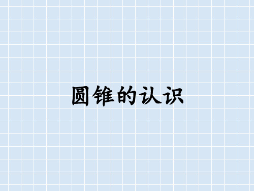 新人教版六年级下册数学课件- 3.2.1 圆锥的认识 (共17张PPT)
